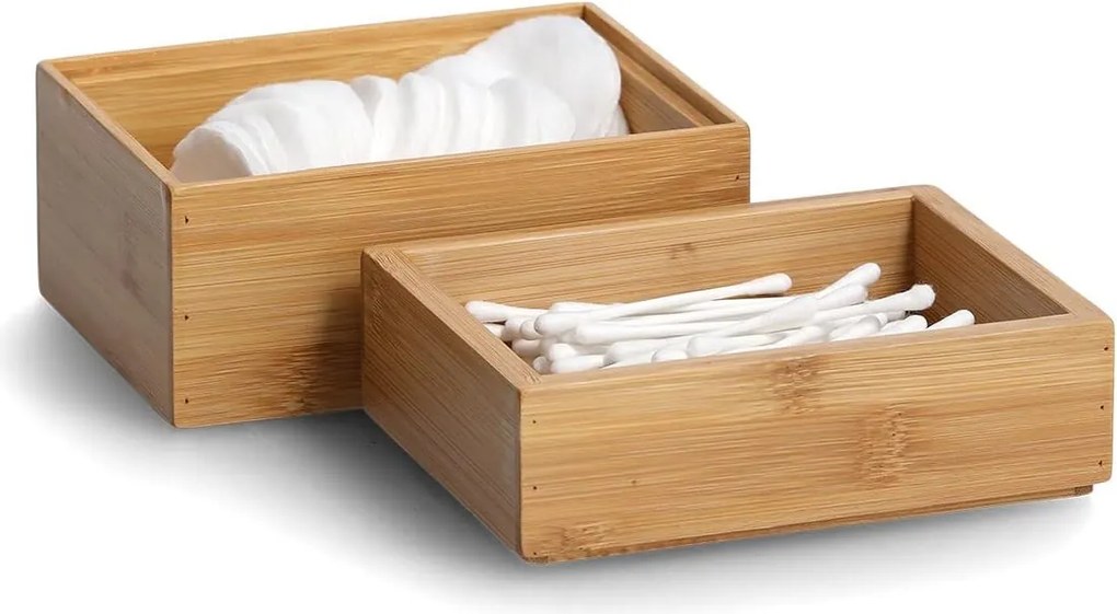 Zeller Present Úložný box, organizér do šuplíka, bambusová sada 2ks (14,5×11×10)