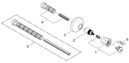GROHE 19808001 - Horný diel podomietkového ventilu COSTA L, lesklý chróm
