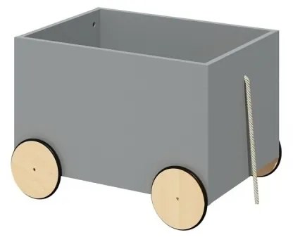 Bellamy Box na hračky na kolesách Lotta sivá/prírodná