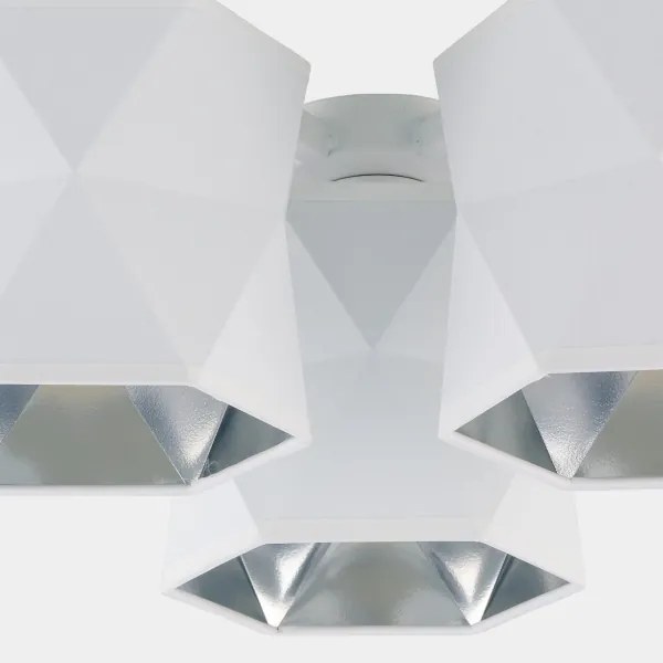 Prisadený luster SIRO 3xE27/15W/230V biela/strieborná