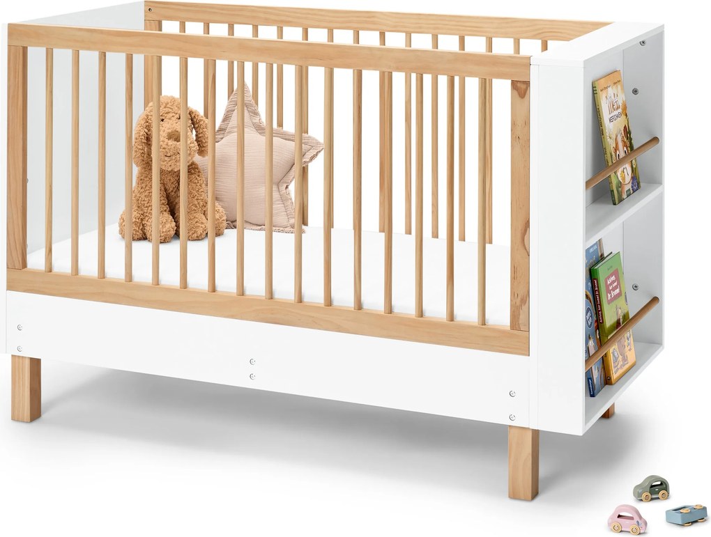 Detská postieľka »Leira« s integrovanou policou na knihy