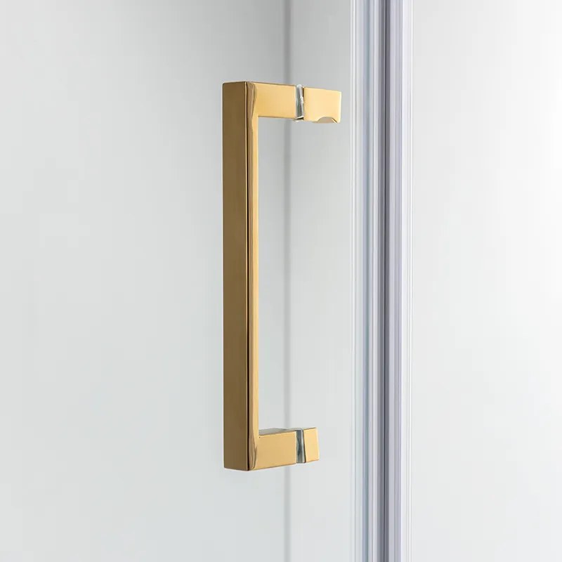BPS-koupelny Štvorcový sprchový kút KZ1390A GL 80x80 zlatá/transparent - bez vaničky