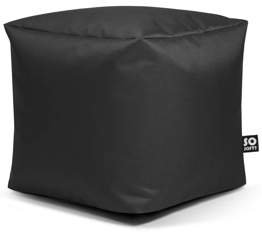 Sivý detský sedací vak Cube M – So Soft?