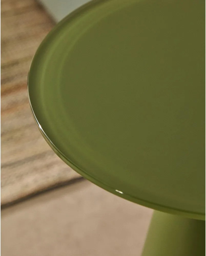 Okrúhly odkladací stolík so sklenenou doskou ø 35 cm Wilshire – Kave Home