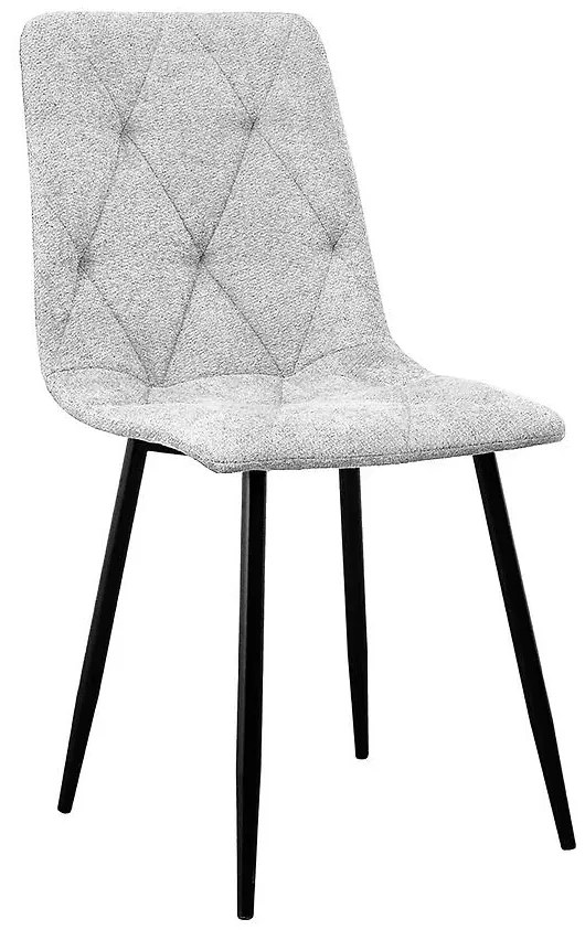 Stolička Naomi Svetlo šedá Borg 05