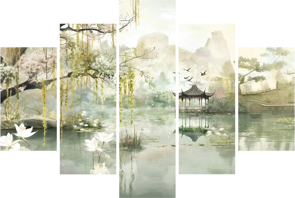 Obraz - Čínske jazero (150x105 cm)