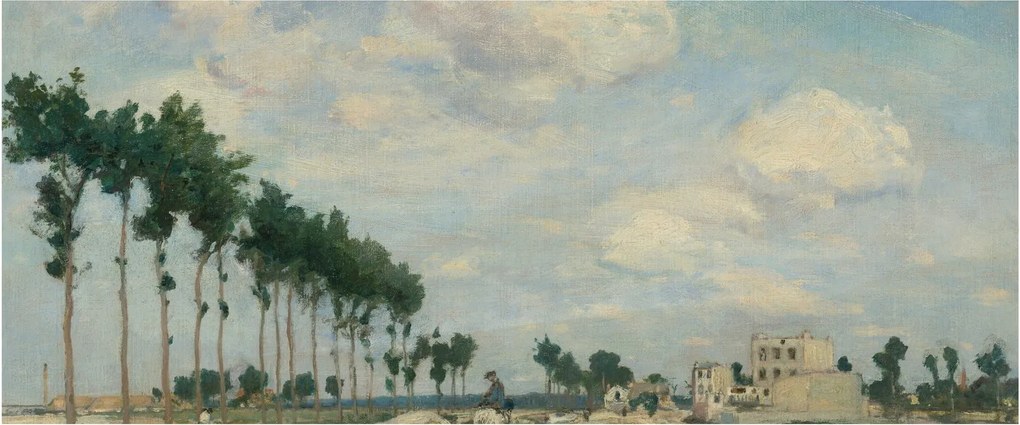 Obraz - Johan Barthold Jongkind, The Towpath, reprodukcia (120x50 cm)