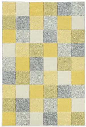 Koberce Breno Kusový koberec PORTLAND 1923/RT44, žltá, viacfarebná,120 x 170 cm