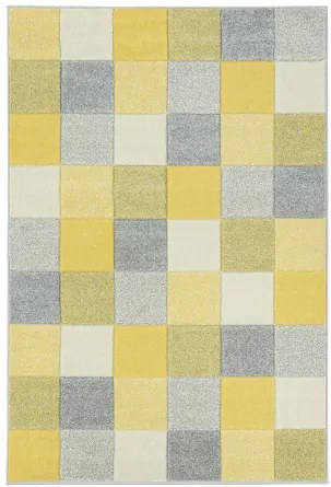 Koberce Breno Kusový koberec PORTLAND 1923/RT44, žltá, viacfarebná,160 x 235 cm