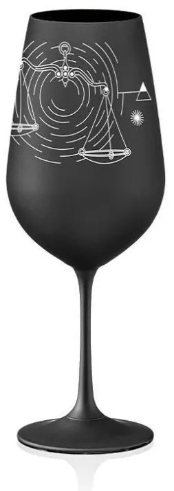 Crystalex pohár Zverokruhy Váhy čierna 550 ml