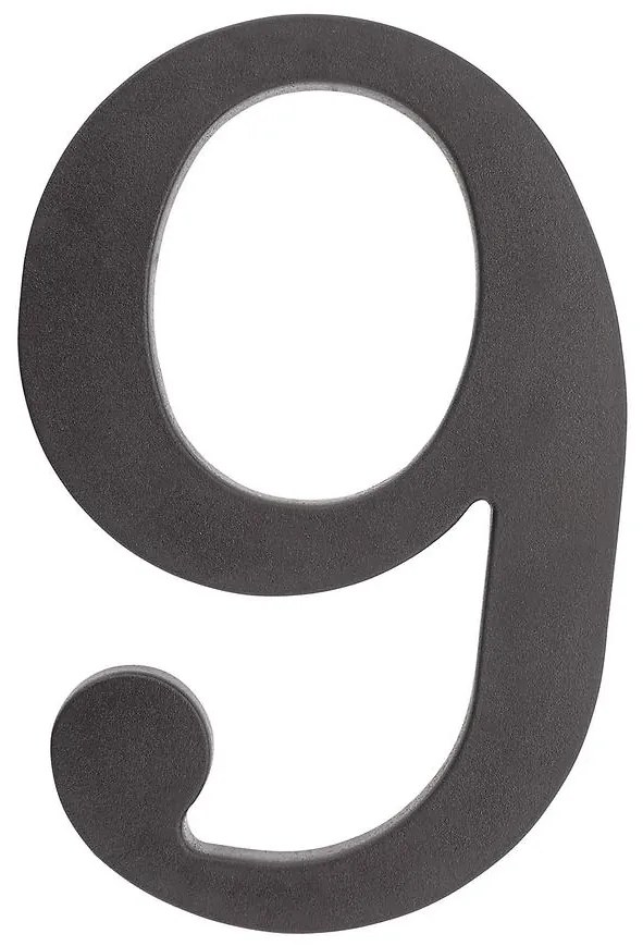 Čierna plastová číslica 9