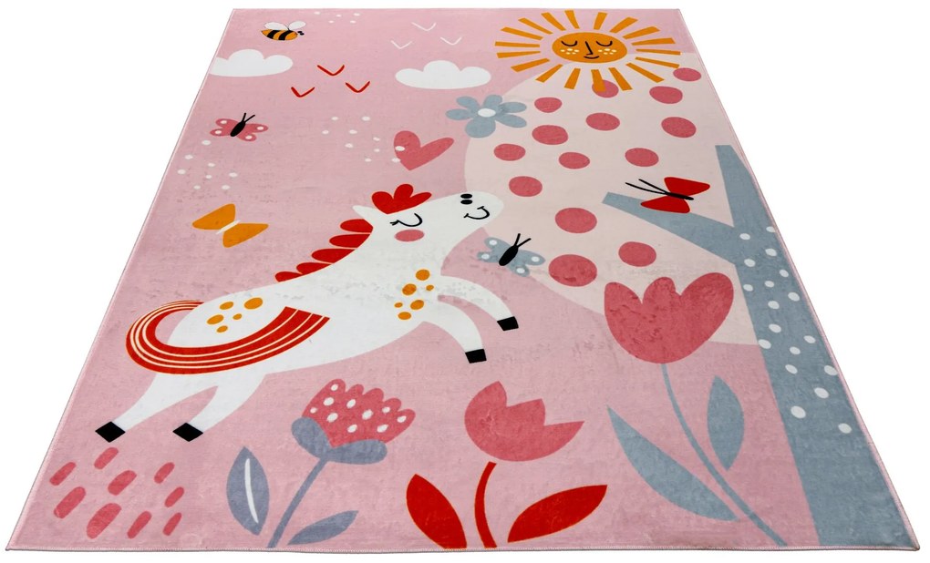 Detský kusový koberec Magic Kids ML 101 Flho, 115 x160, ružová, detská izba, Obsession