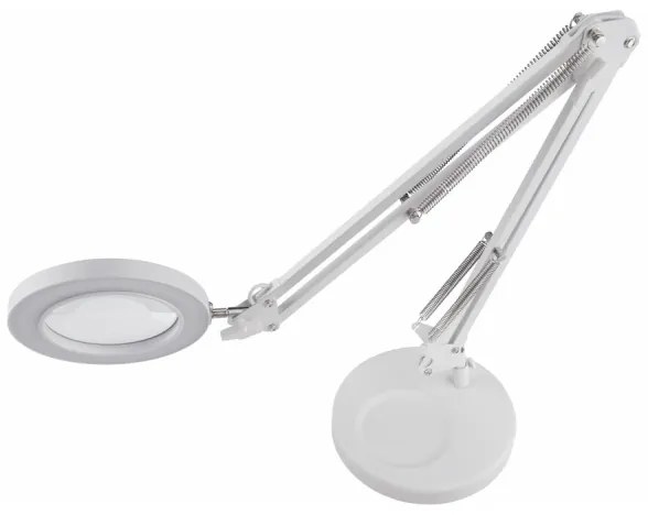 Extol - LED Stmievateľná stolná lampa s lupou LED/8W/5V 2900/4500/7500K biela