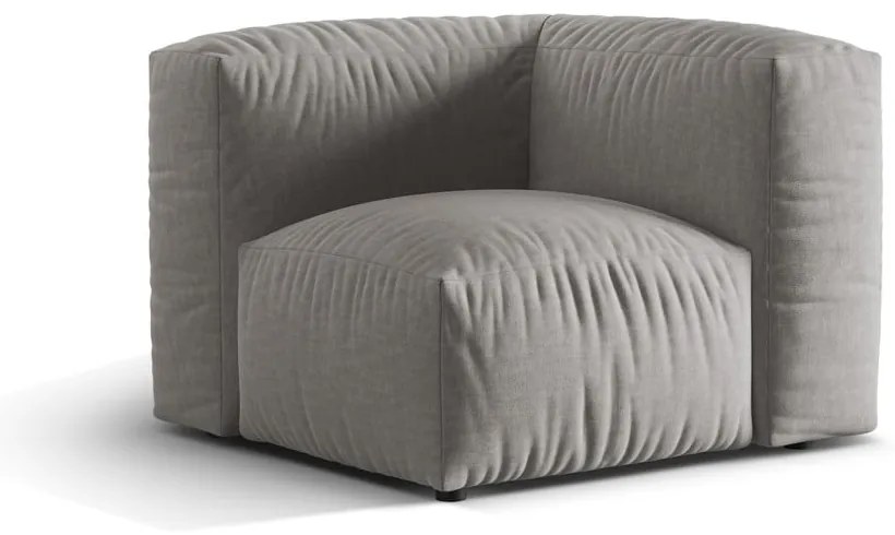 Svetlosivý modul pohovky (variabilný) Martina – Micadoni Home