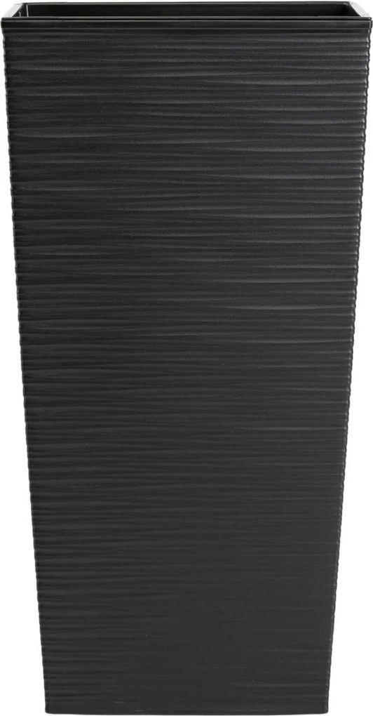 PLASTOVÝ KVETINÁČ PORTO RIFLO 46X25X25 CM ČIERNA