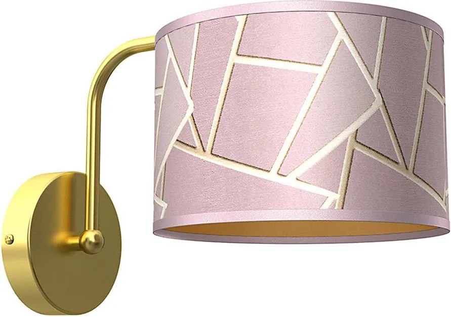 Nástenné svietidlo ZIGGY 1xE27/60W/230V ružová/zlatá