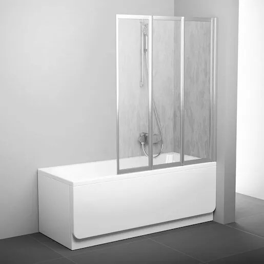 Ravak Supernova vanová zástěna 140x130 cm satin 795v0u0041 VS3130RS