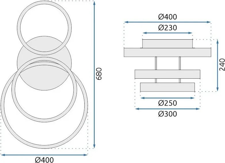 Stropné LED svietidlo G004-C zlaté