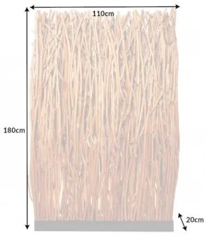 Stojaca lampa 40505 Paravent 180cm Prírodná Logan Drevo  - Komfort-nábytok