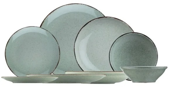 Jedálenská súprava 24 ks zelená/porcelán