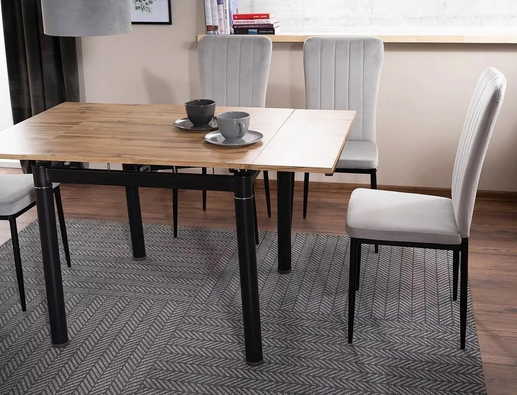 Rozkládací jídelní stůl Franklin 80/131 cm cm dub artisan/černý mat