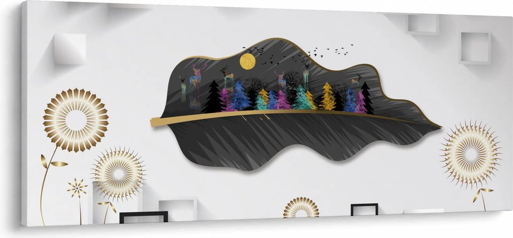 Obraz abstrakcie (120x50 cm)