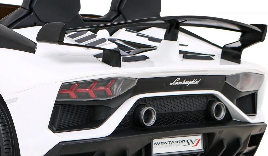 Ramiz Lamborghini SVJ DRIFT elektrické auto pre 2 deti biele + funkcia driftu + diaľkové ovládanie