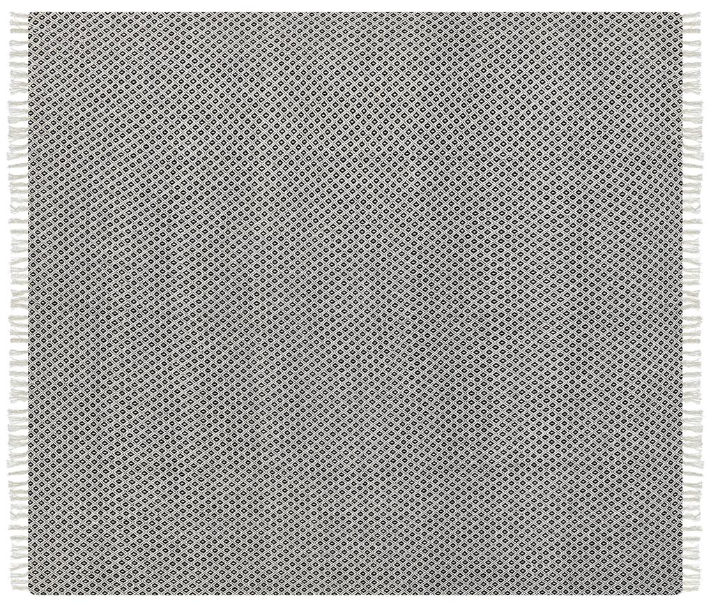 Bavlnená deka 220 x 240 cm čierna/biela CHYAMA Beliani