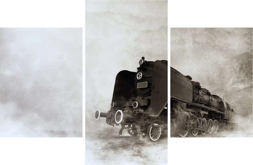 Obraz - Vlak v hmle (90x60 cm)