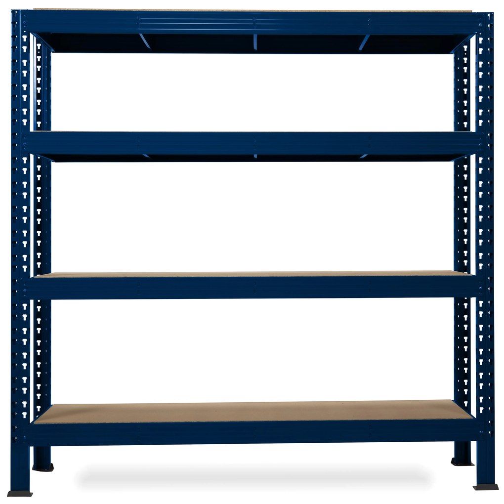 Trestles Nekonečný priemyselný regál 2200x2400x600, 4 police Farba: červená a čierna