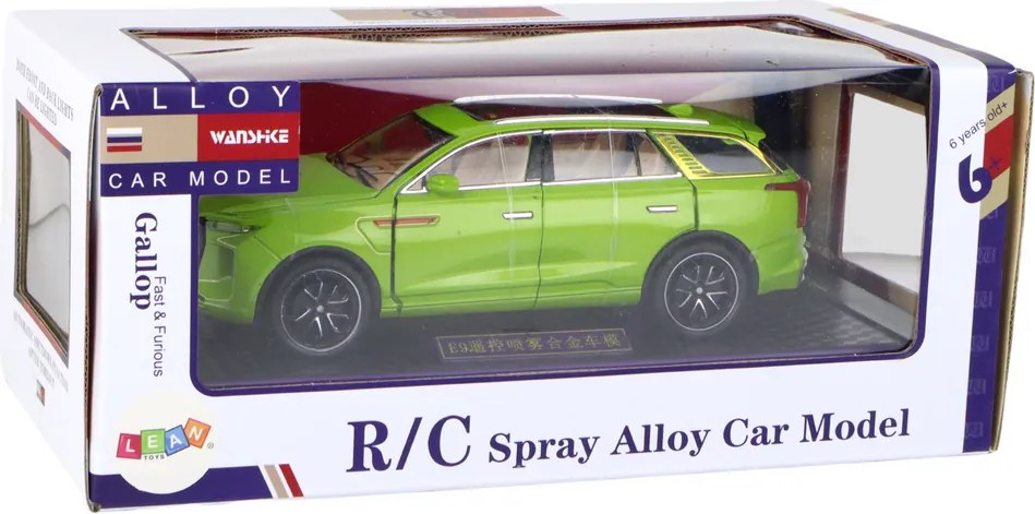 LEAN Toys Hliníkový model RC auta v mierke 1:24, farba zelená