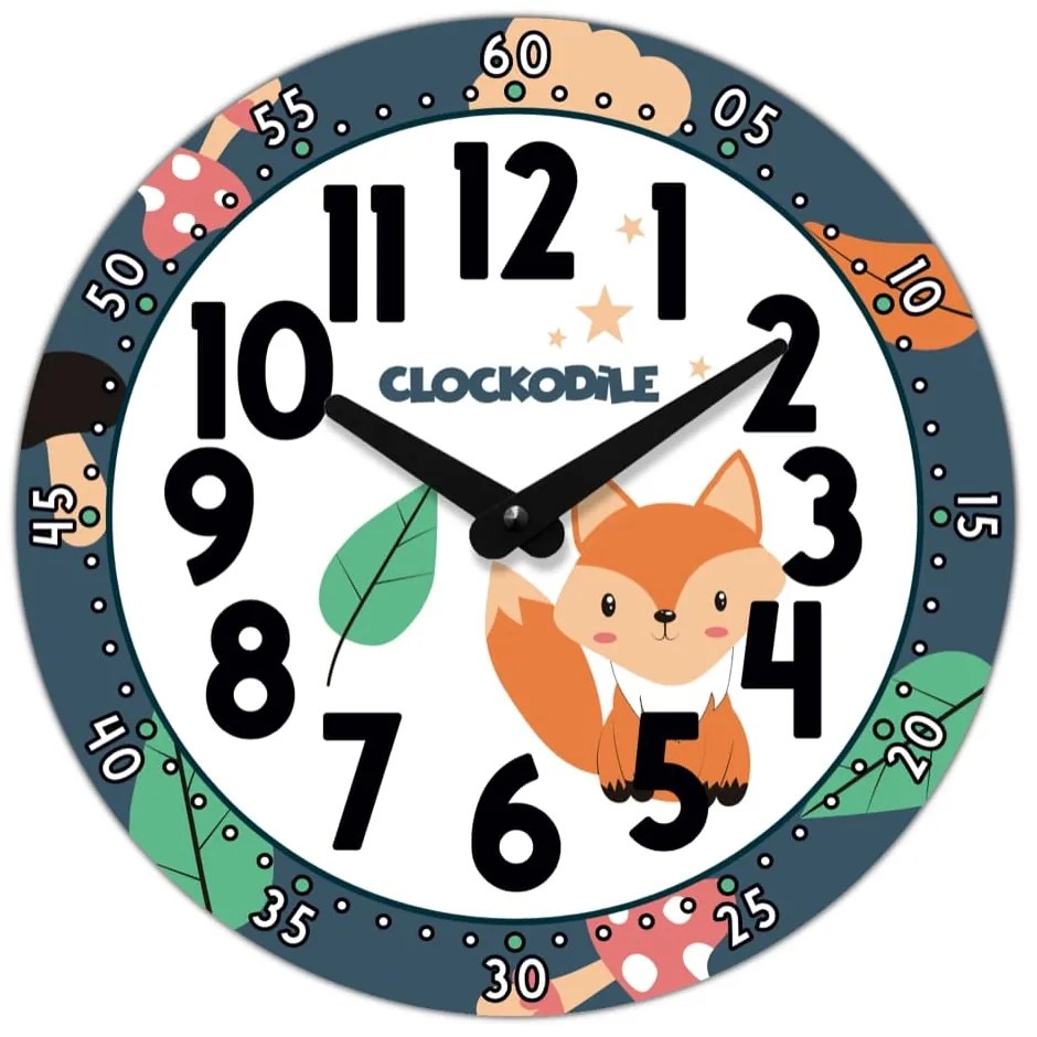 Detské nástenné hodiny CLOCKODILE CCT0031 – Modré (25 cm)