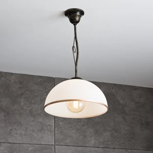 Luster na tyči RETRO 1xE27/60W/230V čierna patiny