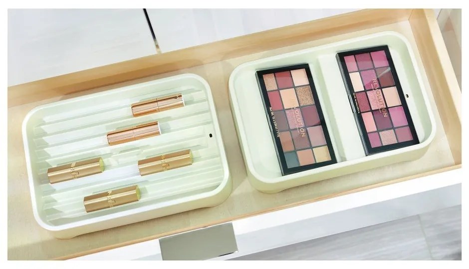 Biely organizér na šperky iDesign Eco Bin, 28,12 x 19,23 cm