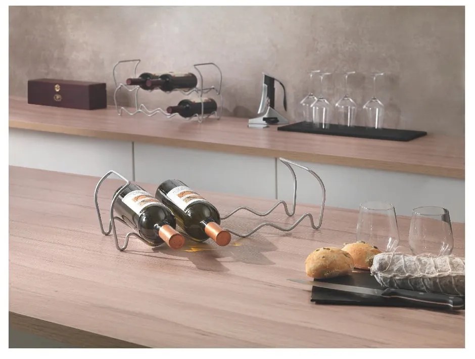 Trojposchodový držiak na 12 fliaš vína Metaltex Wine, dĺžka 45 cm