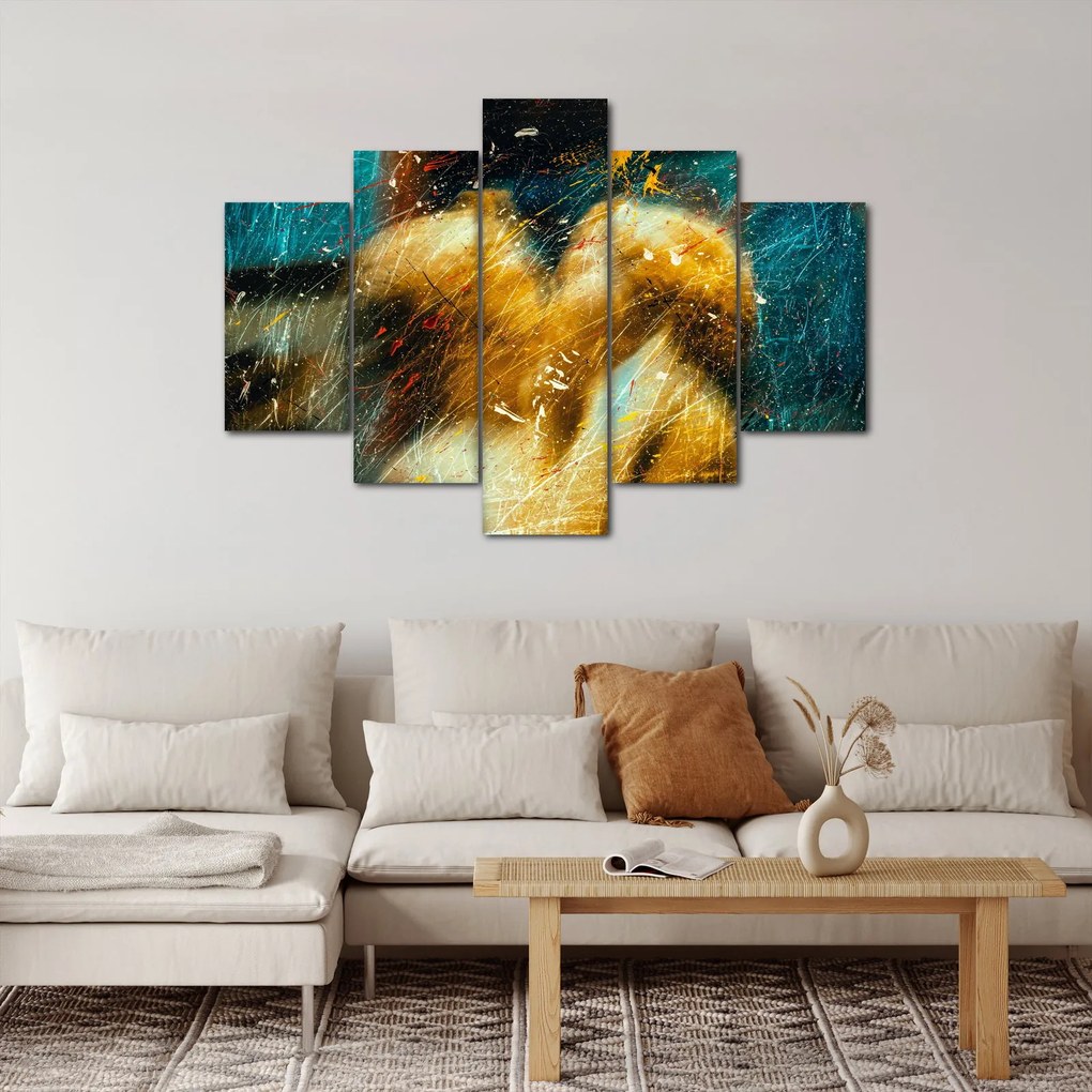 Obraz - Bozkávajúci sa anjeli (150x105 cm)