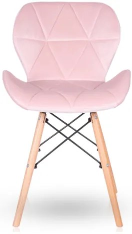 Bestent Jedálenské stoličky 4ks zamatové ružové PINK CRYSTAL