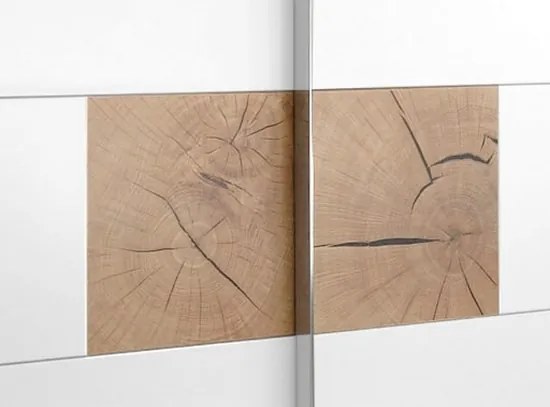 Šatníková skriňa Capri, dub wotan/biela