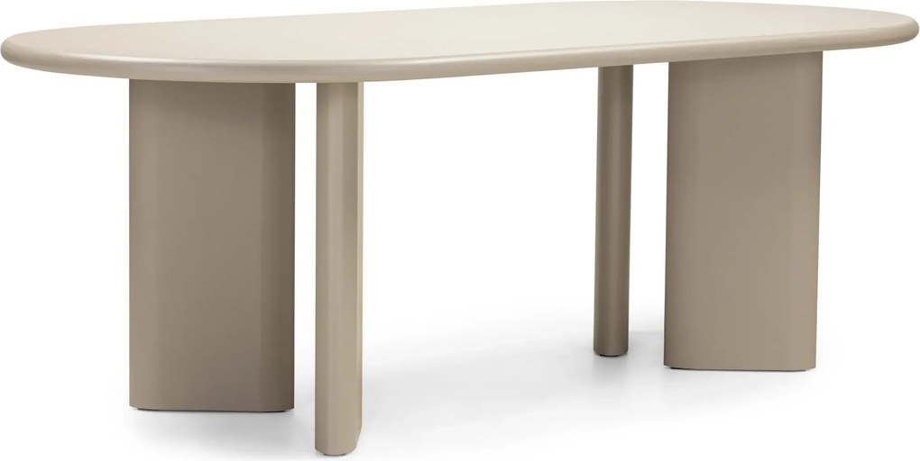 Jedálenský oválny stôl Lima 220 cm tmavobéžový