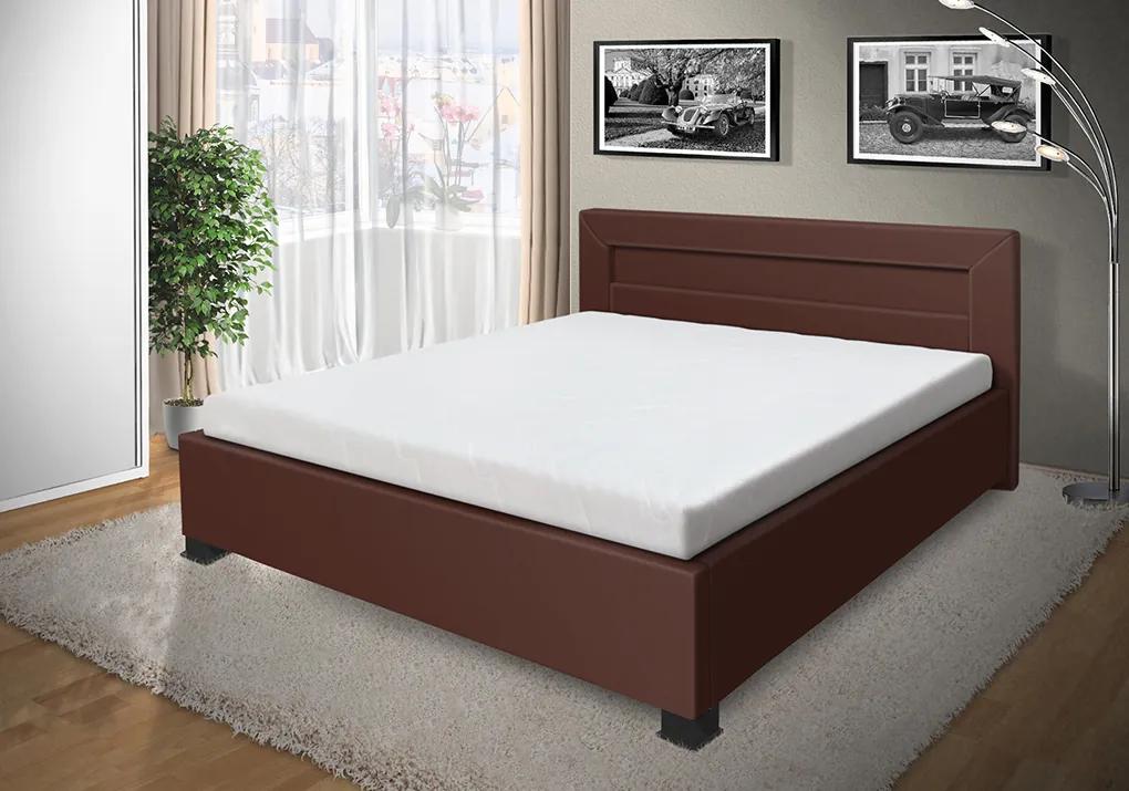 Nabytekmorava Luxusná posteľ Mia 160x200 cm Farba: eko sivá, úložný priestor: ano