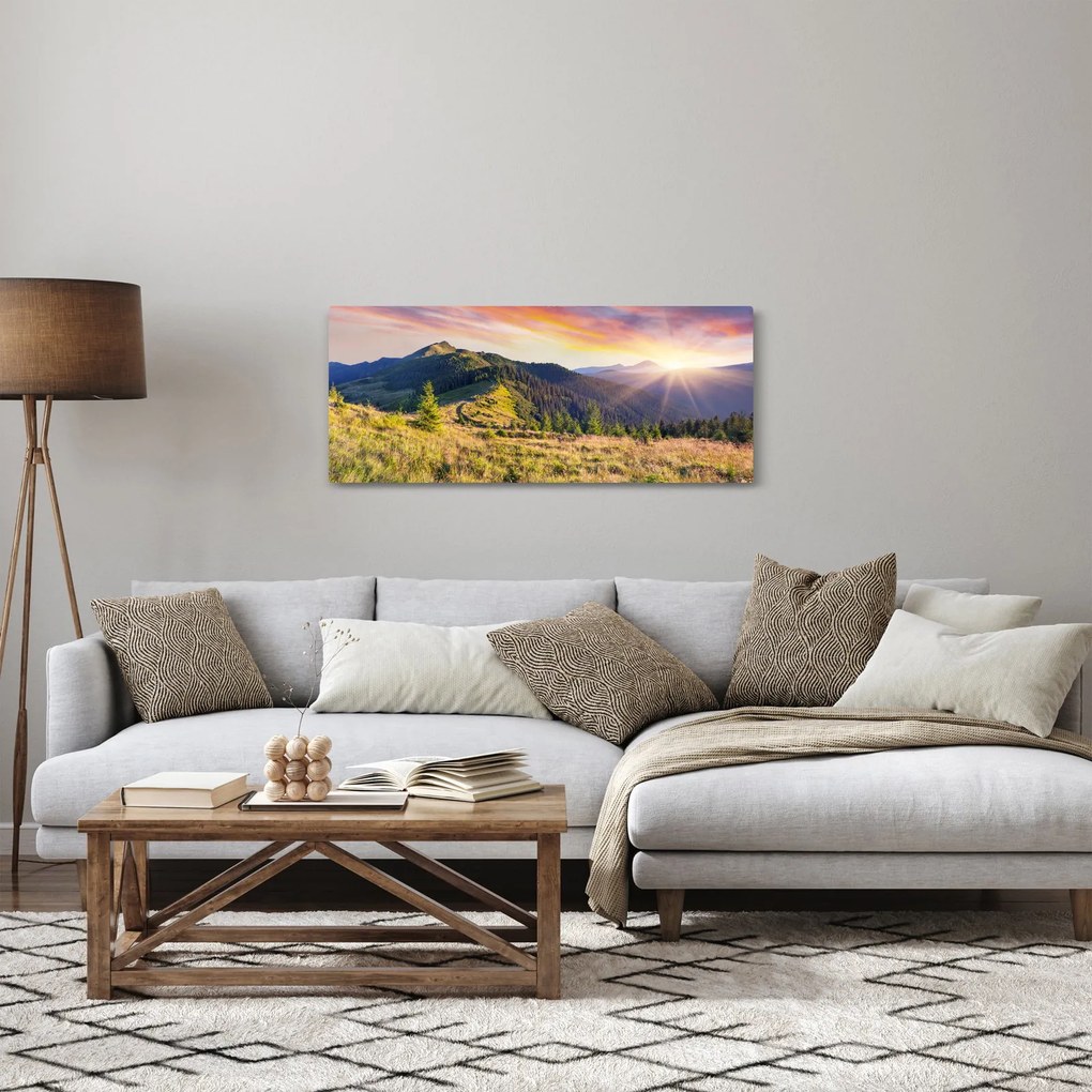 Obraz - Lesná krajina (120x50 cm)