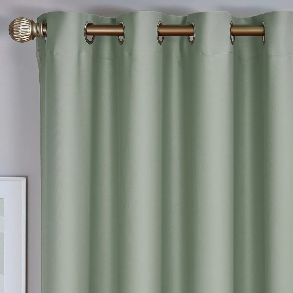 4Home Výhodná sada Zatemňovací záves Cairo sivozelená, 150 x 250 cm, 2 ks