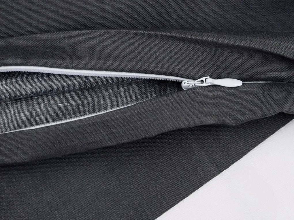 Bavlnená obliečka na vankúš TIRSO POLY 45x45 cm, sivo-biela