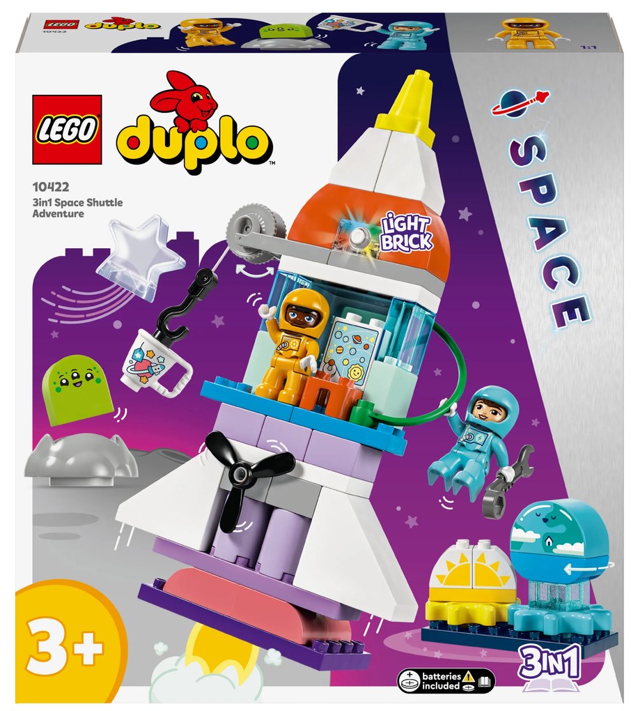 Lego® Duplo® 10422 Vesmírne dobrodružstvo s raketoplánom 3 v 1 (100378799)
