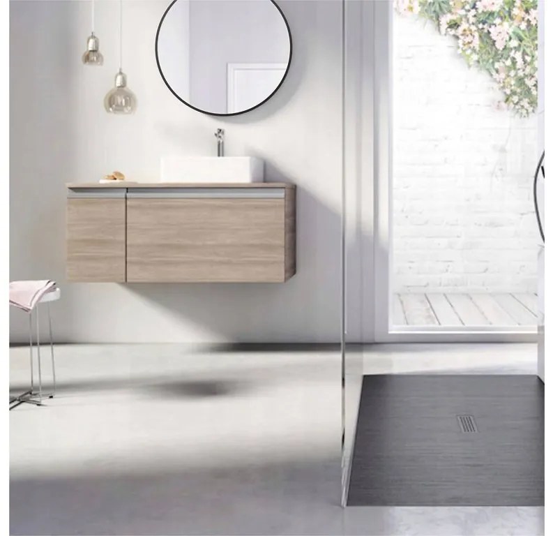 Tutumi Tutumi, okrúhle zrkadlo 50 cm v čiernom ráme MR18-20500, čierna, HOM-03687