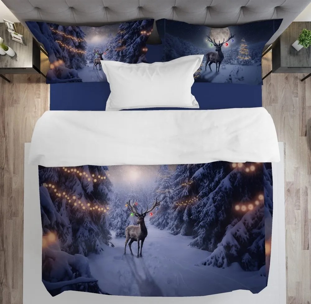 Gipetex Natural Dream 3D talianská obliečka 100% bavlna Deer - 140x200 / 70x90 cm