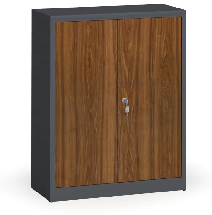 Zvárané skrine s lamino dverami, 1150 x 920 x 400 mm, RAL 7016/orech