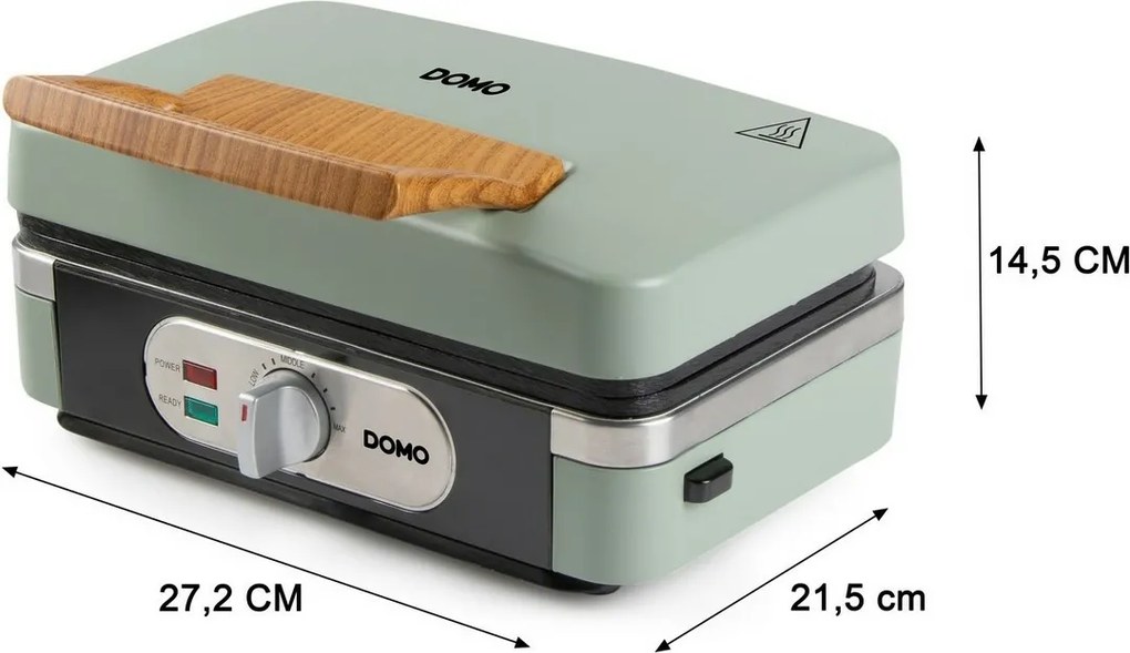 DOMO DO9276C sendvičovač 3v1, matná zelená