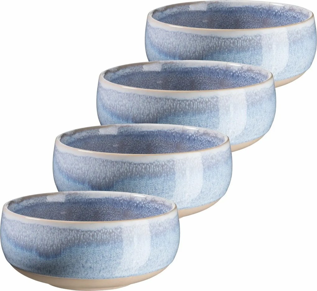 Mäser Súprava polievkových misiek 4 ks AQUATA – 14 cm, modrá