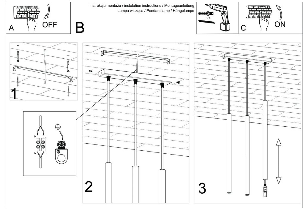 Sollux Lighting Závesné svietidlo Pastelo, 3x olivové kovové tienidlo, o